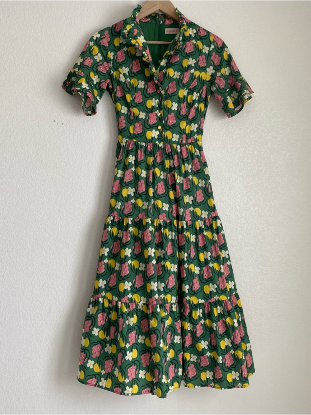 Ivy City Co scallop trim Sutton dress, green, 00